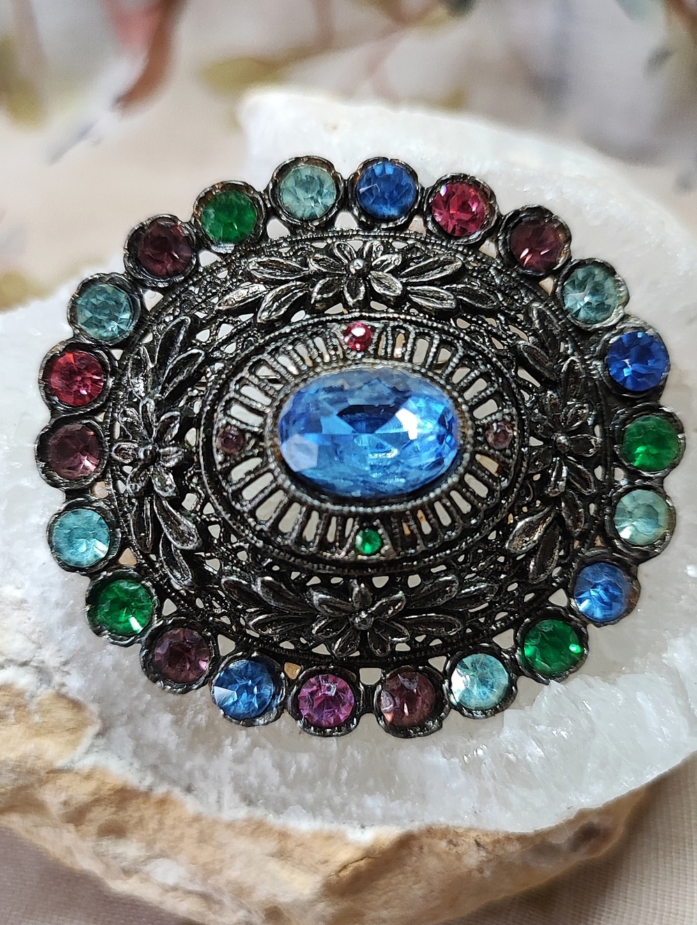 Little Nemo Vintage Multiple Color Brooch Silver Tone Gold Tone Rollover Clasp